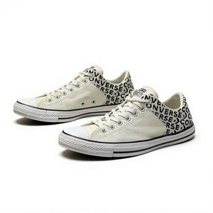 👟⚡ Converse Chuck Taylor All Star Low — All-Over Logo Print — Men’s 9.5